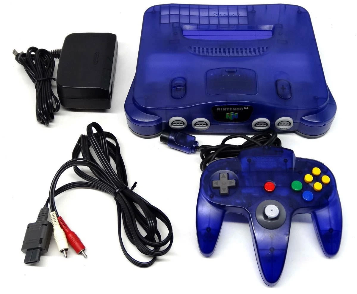 Nintendo 64 game console midnight blue controller Japan tested working USED  | eBay