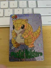 Pokémon SANDSHREW & Pikachu Pocket Monsters Holo Prism Vending Sticker #1177