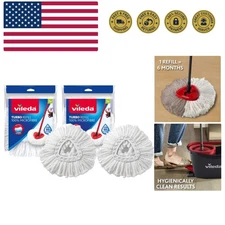 EasyWring and Clean Turbo Classic Microfibre Mop Refill Head, Pack of 2 Downl...