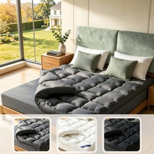 3.5 Inch Extra Thick Mattress Topper Pad Quilted  Down Alternative Bounce Back