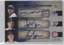 2007 Exquisite Rookie Signatures 15/35 Joakim Soria Justin Hampson Auto 4p7