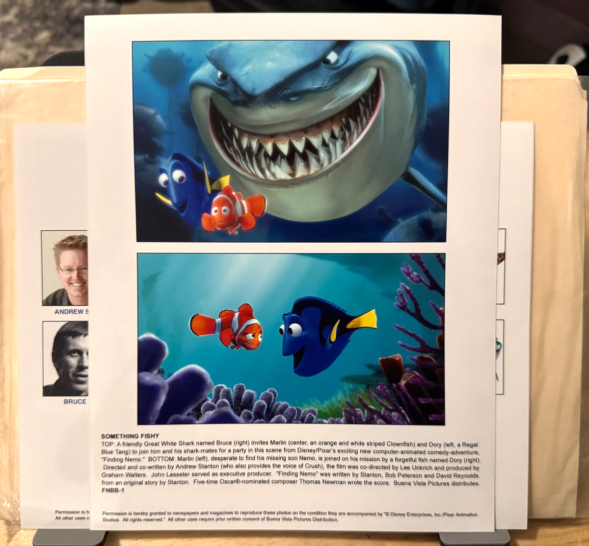 Disney Pixar's FINDING NEMO 2003 Movie Press Kit - 8 Full Color