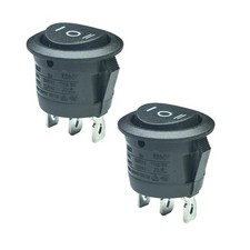 SPDT 3 Pins 3 Position ON/Off/ON Rocker Toggle Switch, 3 Way Round Rocker Swi...
