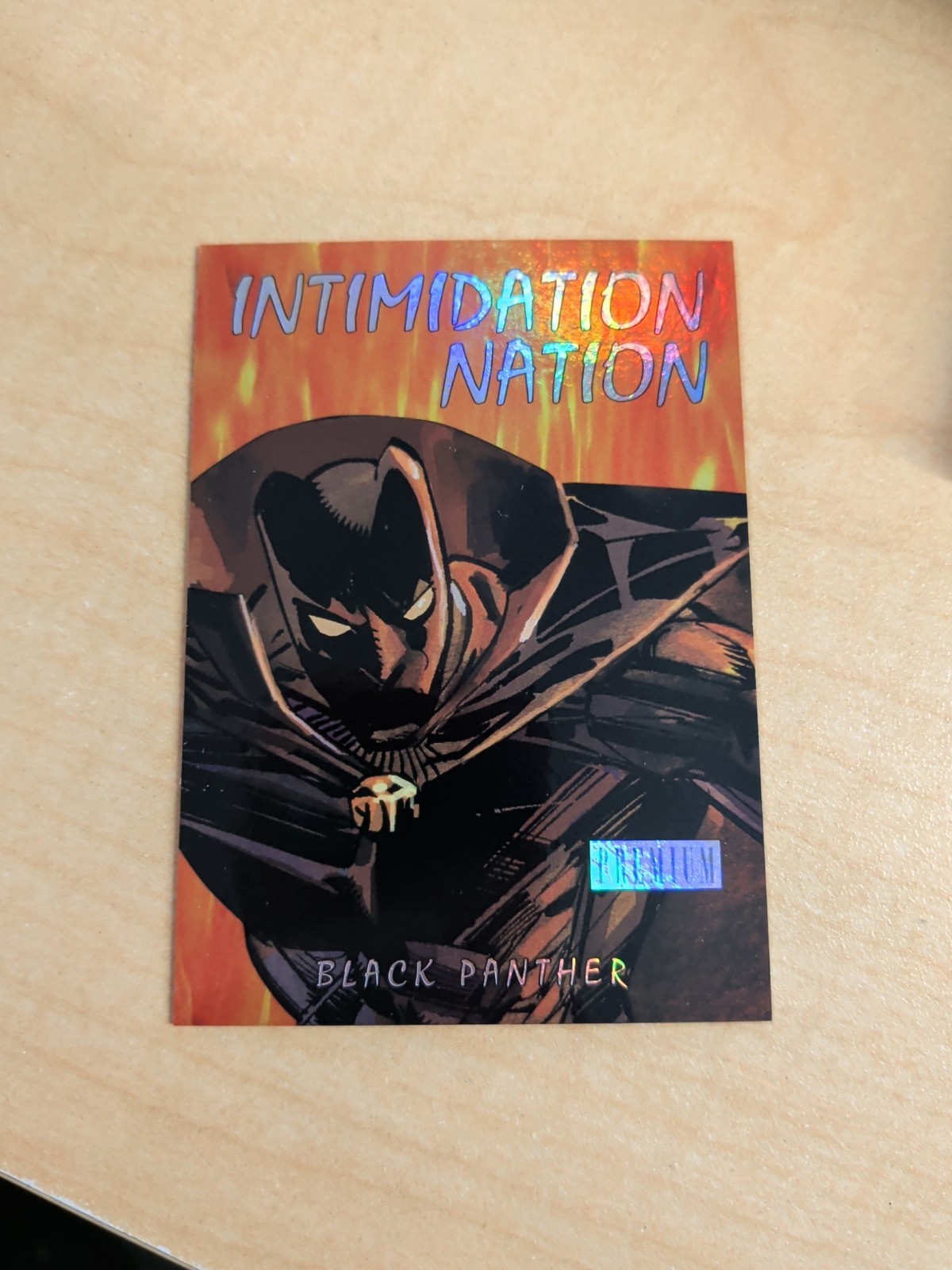 2013 Fleer Retro Marvel Intimidation Nation #7 Black Panther ZS