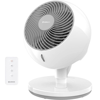 Airmate Mate2 White 10 Speed Air Circulator Fan with Remote/Timer 12'' Portable