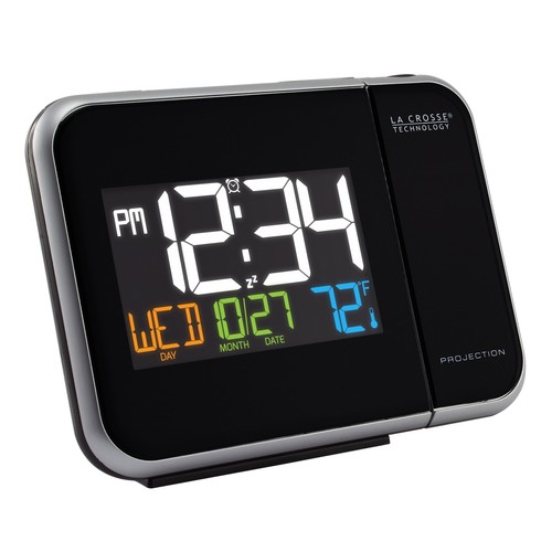 Entry Level Projection LED Black Alarm Clock with Indoor Temperature, W85923 - Picture 2 of 6
