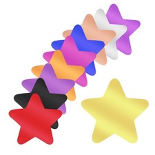 30 Pack Star Cutouts Paper Bulletin Board Decoration Multi-Color 3.4x3.4"