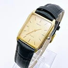 SEIKO Near Mint Dolce 7740-5000 Gold Dial Working Quartz Vintage Dress Watch