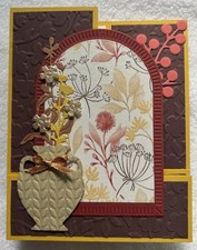 Stampin' Up! Card Kit GLOW OF HARVEST Autumn Vase SPECIAL Birthday Sympathy NEAT