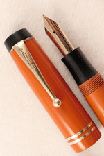 VINTAGE 1930s PARKER DUOFOLD SENIOR FOUNTAIN PEN ~ GREAT WRITER ~ RESTORED!