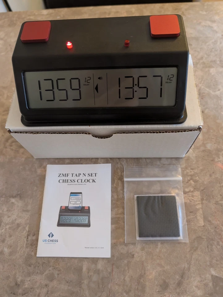 ZMF Tap N Set Digital Chess Clock Red Buttons - Unused - New - Image 4 of 4