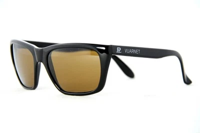 Neuf Rétro VUARNET 006 Noir Lunettes de Soleil PX2000 Verre Minéral Verres Bruns - Photo 1/3