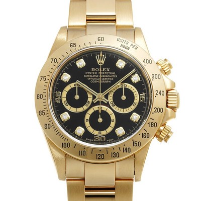 Rolex Cosmograph Daytona 16528G 1999 40mm Yellow Gold Black Wristwatch #WW3276
