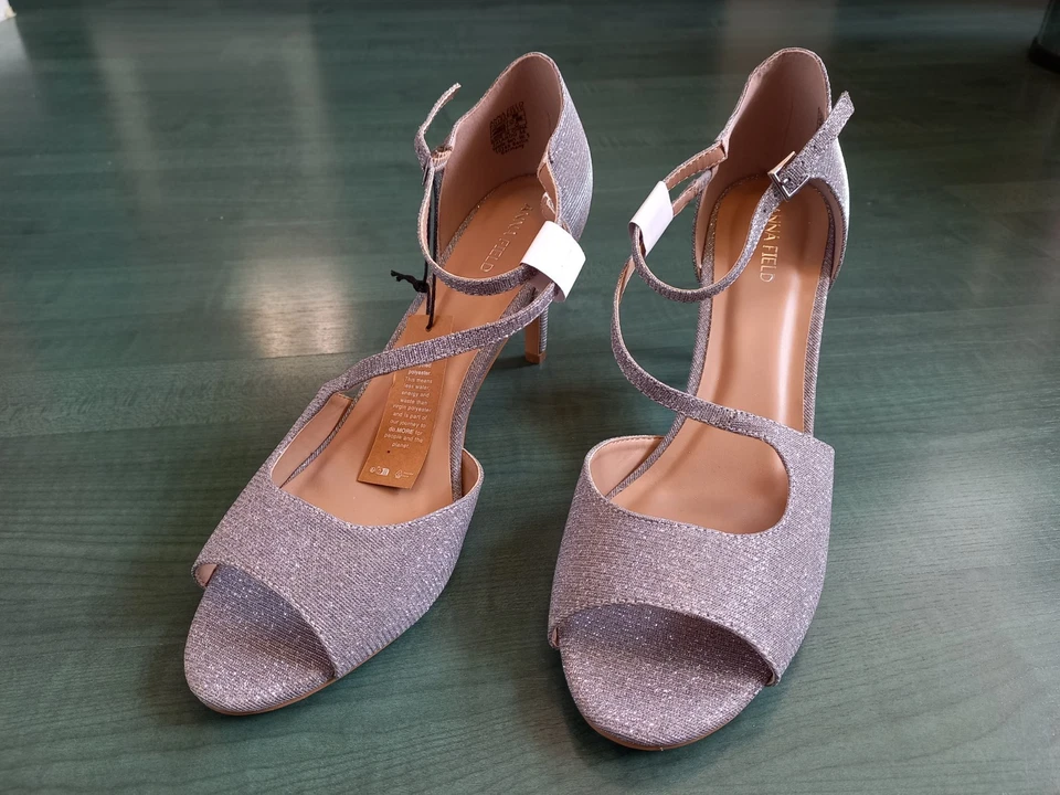 Anna Field Riemchen-Sandalen mit Absatz 44 Glitzer Neu - Bild 4 von 4