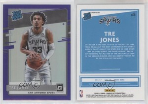 2020-21 Panini Donruss Optic Rated Rookie Purple Prizm Tre Jones #188 Rookie RC