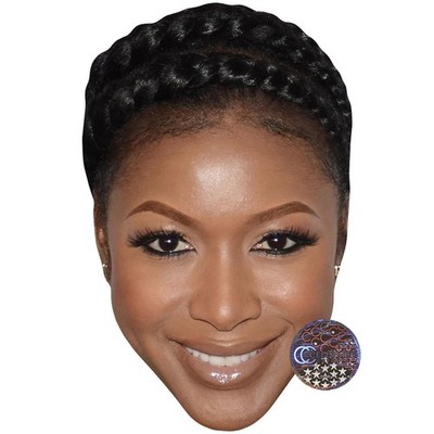 Gabrielle Dennis Celebrity Mask, Flat Card Face, Fancy Dress Mask