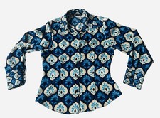 Süße Bluse ZARA Blautöne Tailliert NEU M/36-38