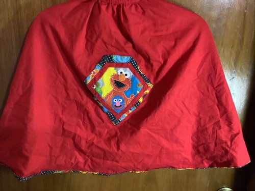 Handmade Elmo Sesame Street Cape 20” X 28” Wide