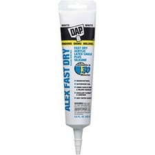 DAP 18408 5.5oz White Alex Fast Dry Acrylic Latex Caulk Plus Silicone-1PK