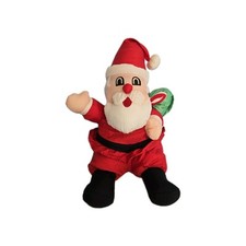 Vintage International Silver Co Parachute Santa Claus Nylon 12 Stuffed Plush