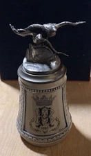 Michael Ricker 1983 Original Gerzit Beer Stein Flying Eagle Lid, Signed Numbered
