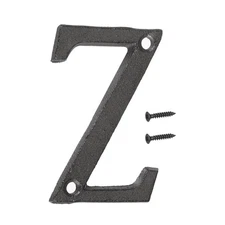 House Numbers and Letters, 3 Inch Cast Iron Vintage Address Letters(Letter Z)