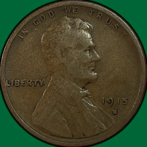1915-S Lincoln Wheat Cent Fine F Coin #33639