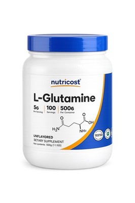 Nutricost Pure L-Glutamine Powder 500G - 100 Servings, Non-GMO & Gluten Free