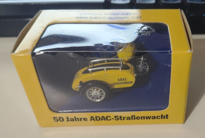 BMW R 60/2 Motorrad Gespann 1:43 ADAC Straßenwacht 50 Jahre Jubiläum