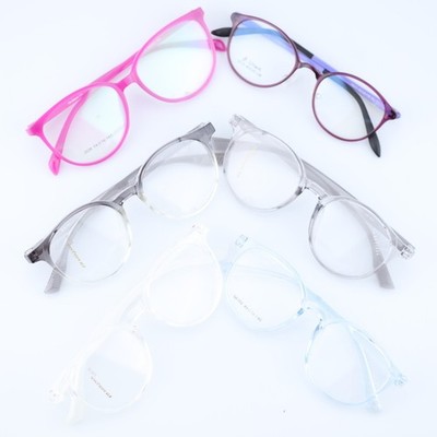 O'S OPTICAL Crystal Acetate Round Eyeglasses Frames Clear Pastel Pink Women