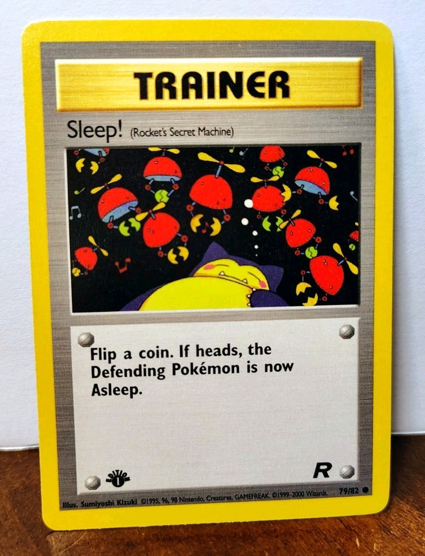 POKEMON SLEEP! 79/82 1ST EDITION TRAINER TEAM ROCKET NM NEAR MINT SNORLAX