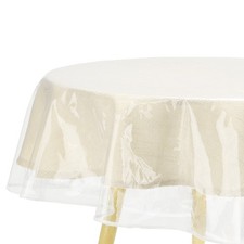 60x90 Inch Clear Plastic Tablecloth Oval Vinyl Table Cover Protectors