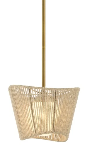 Minka Lavery 6573 Key Largo 1 Light 10"W Mini Pendant - Brass - Picture 1 of 7