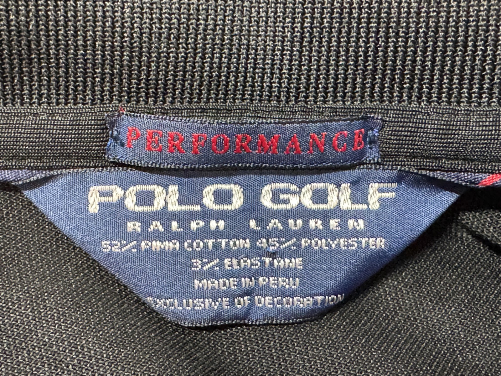 Polo Ralph Lauren Polo Shirt Mens Large Black Performance Polo Golf Stretch Knit thumbnail 4