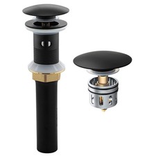 Bathroom Sink Drain with Overflow - 1 1/2" Drain Opening - Pop Up Vessel Vani...