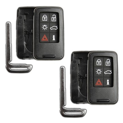 2x Replacement 6b Key Fob Remote Shell Case for Volvo S60 S80 V60 V70 XC60 XC70