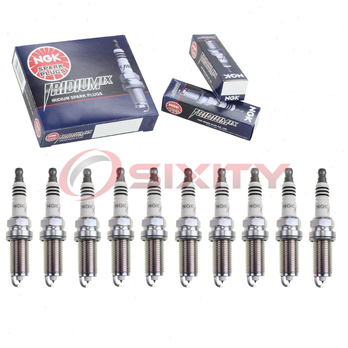 10 pc NGK 92460 LZFR5AIX-11E Iridium IX Spark Plugs for XP6003 Ignition Wire bx