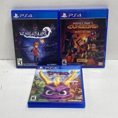 Spyro Reignited Trilogy Minecraft Dungeons In Nightmare 3 PS4 Game Lot