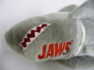 a Jaws movie collectable memorabilia shark soft toy; Bruce the shark; 1990's era