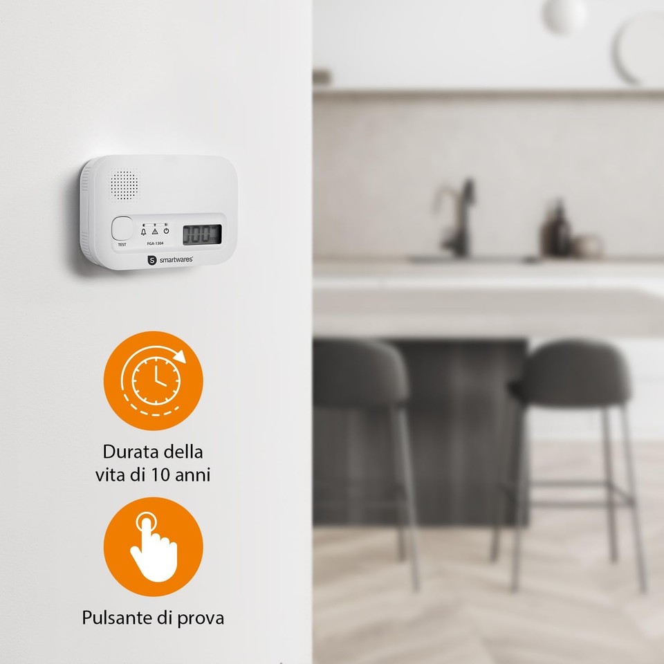 Smartwares RM620 Rilevatore Di Fumo A Batteria 10 Anni – Mini, Con Pulsante Test – Confezione Da 3