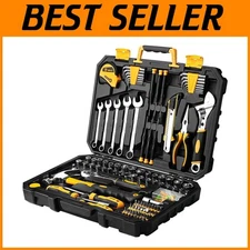 Water-Resistant 158-Piece Household Tool Kit with Carrying Case for Easy Access