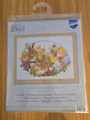 Vervaco Rabbits and Chicks Counted Cross Stitch Kit PN-0149534 NEW