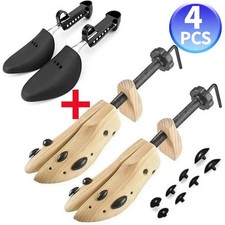 4PACK Professional Wooden Shoe Stretcher 2Way Adjustable Men Women 9.5 to 13.5