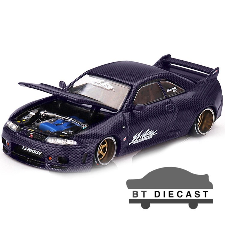 MINI GT x KAIDO HOUSE NISSAN GT-R R33 ACTIVE CARBON R V2 1