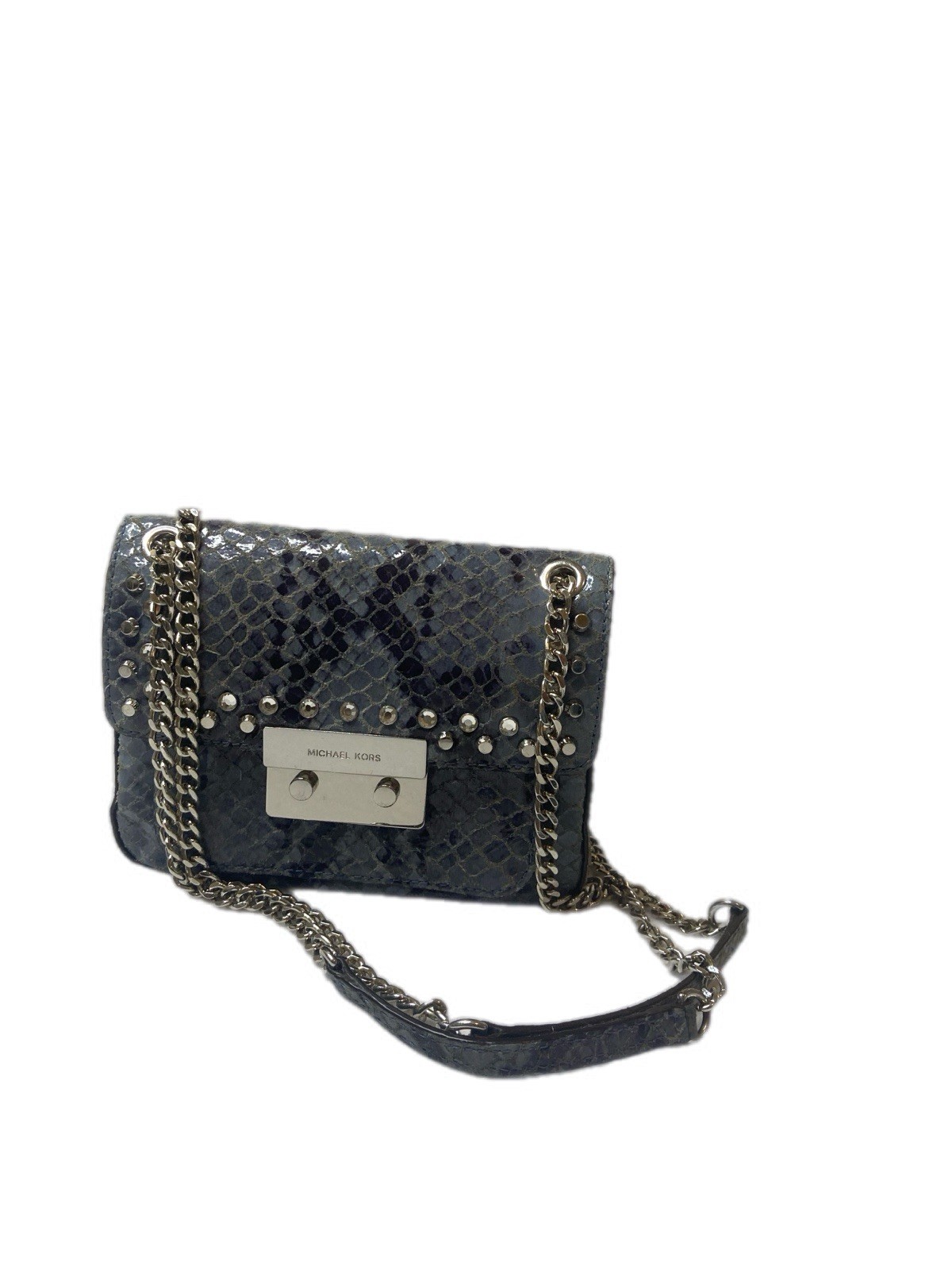 MICHAEL KORS Blue Python Sloan Shoulder/Crossbody… - image 4