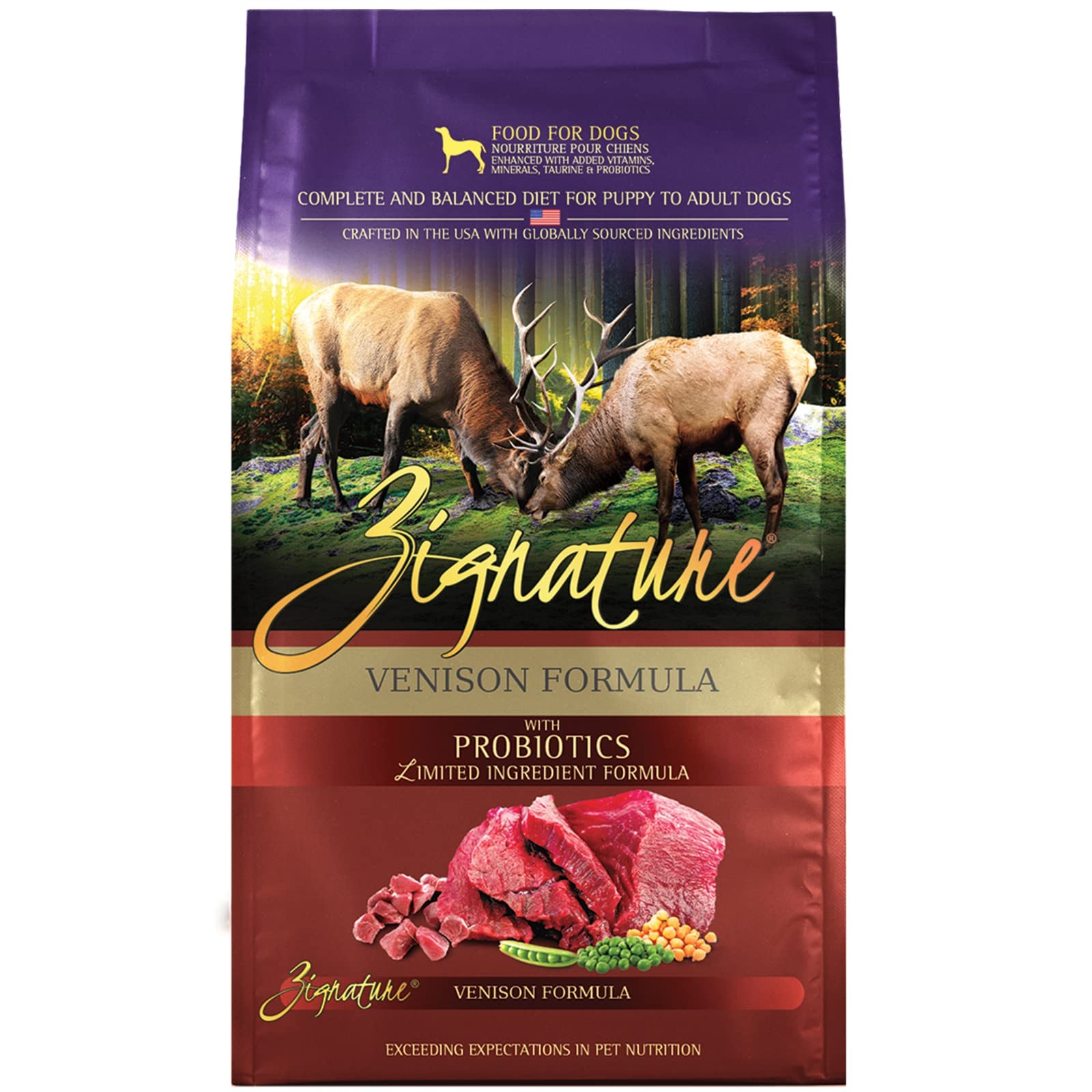 Zignature Venison Limited Ingredient Formula Dry 25 Pound (Pack of 1), Purple