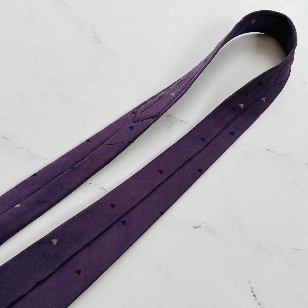 Renoma purple triangular pattern necktie high-qua… - image 7