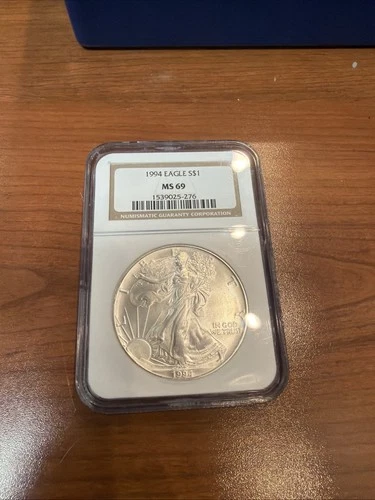 1994 $1 SILVER AMERICAN EAGLE ✪ NGC MS-69 ✪ 1 OZ COIN BROWN LABEL