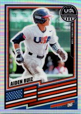 2026 Panini Stars & Stripes  Baseball #121 Aiden Ruiz Base Prizms Silver