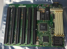 Retro PCChips M396F V3.0 386 Mini Motherboard Am386SX-40 CPU - Green